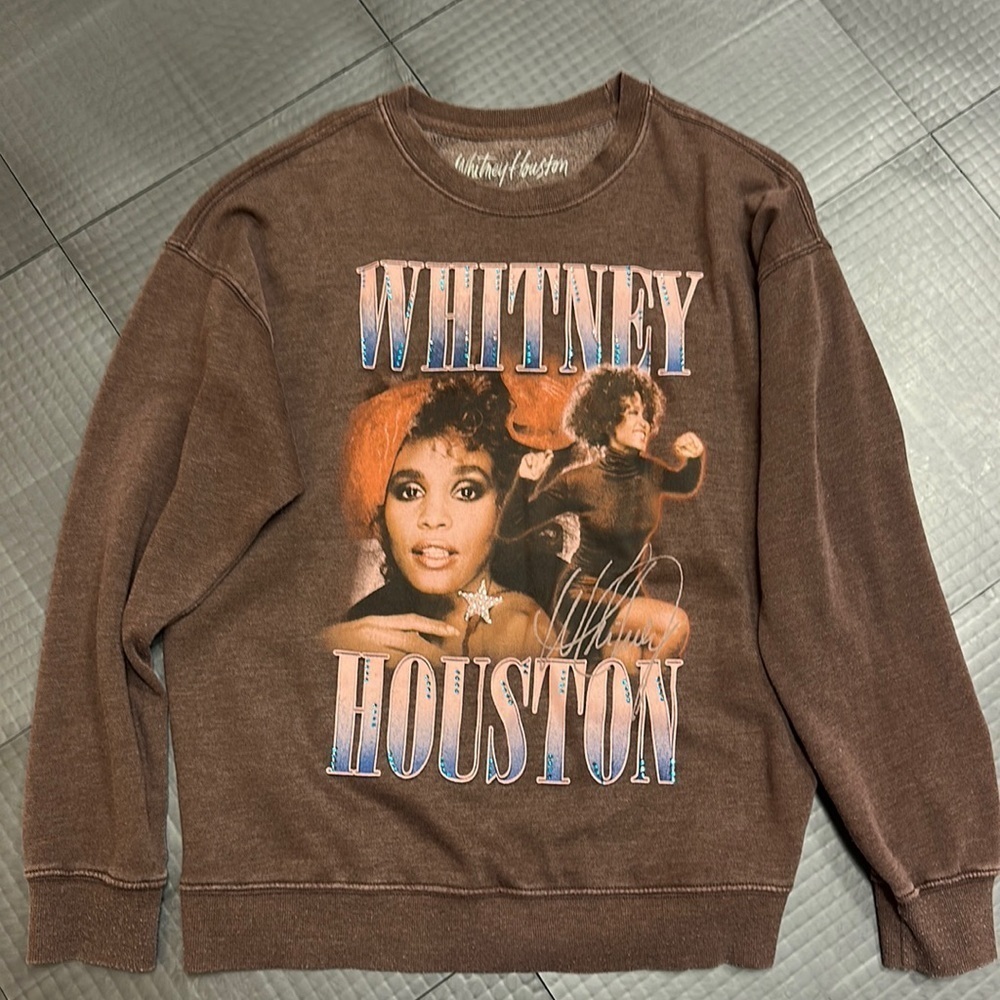 WHITNEY HOUSTON WOMENS SWEATSHIRT XS GOODIE TWO SLEEVES